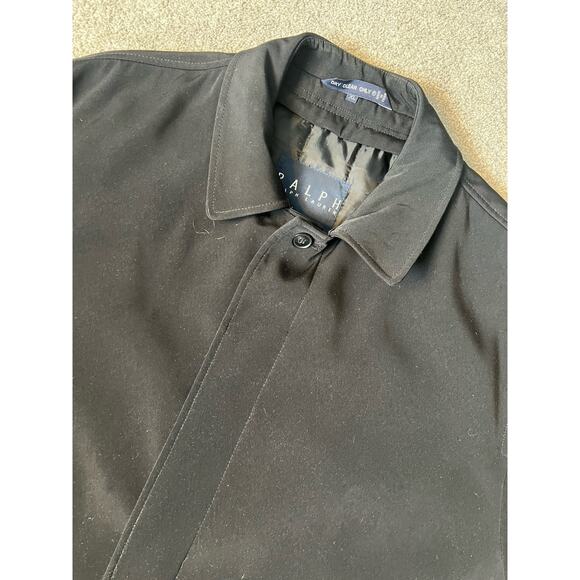 Vintage Ralph Lauren Rain Coat Jacket Mens Extra Large Black Preppy Gorpcore - Picture 14 of 14